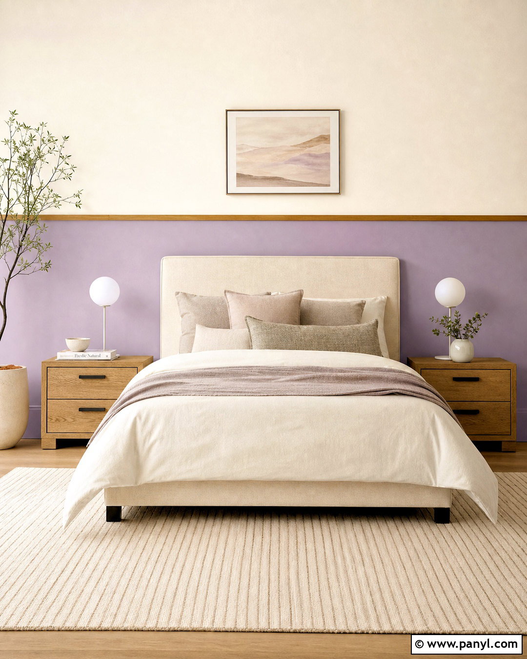 Light Purple Bedroom Walls With Two-Tone Paint - 20 light purple bedroom walls