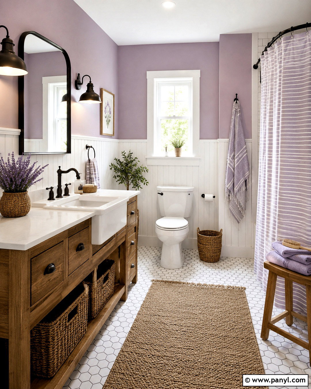 Light Purple Farmhouse Bathroom - 20 light purple bathroom ideas
