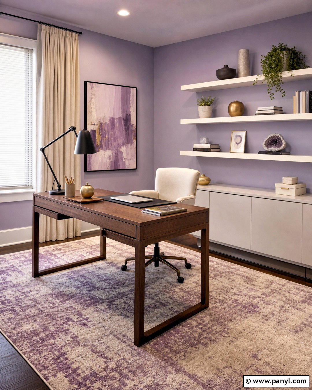 Light Purple Home Office - 20 light purple room ideas