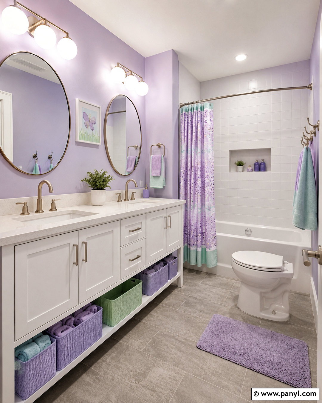 Light Purple Kids Bathroom - 20 light purple bathroom ideas