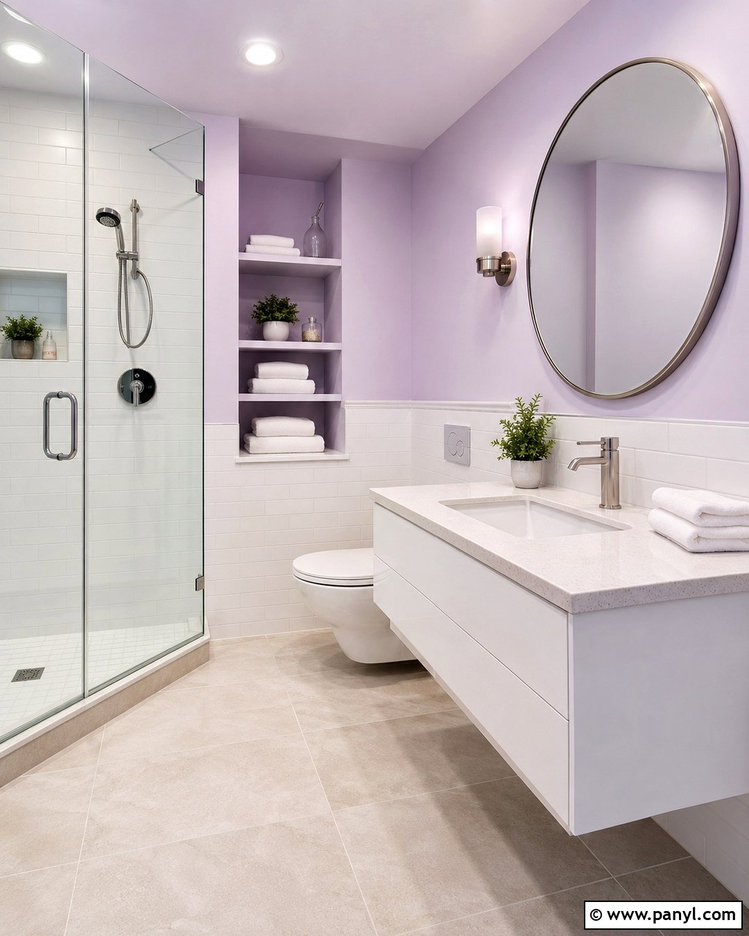 Light Purple Walls In A Small Bathroom - 20 Light Purple Bathroom Walls