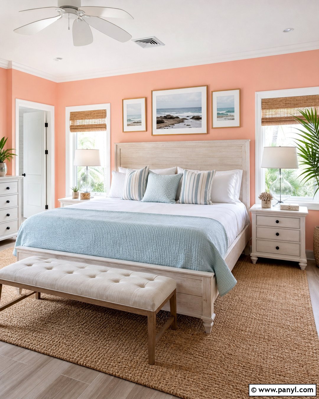 Light Red Coastal Bedroom Walls - 25 Light Red Walls