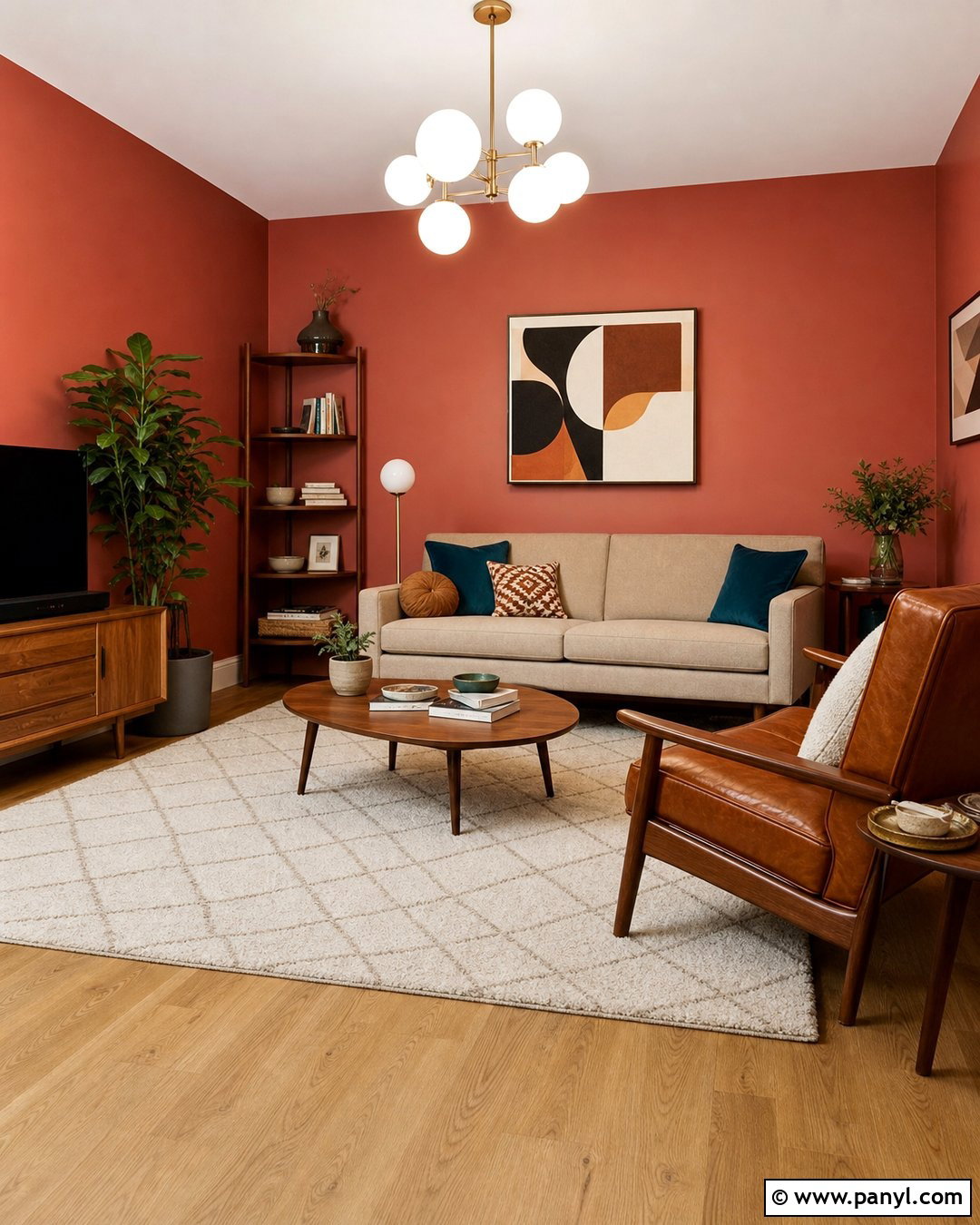 Light Red Midcentury Modern Walls - 25 Light Red Walls