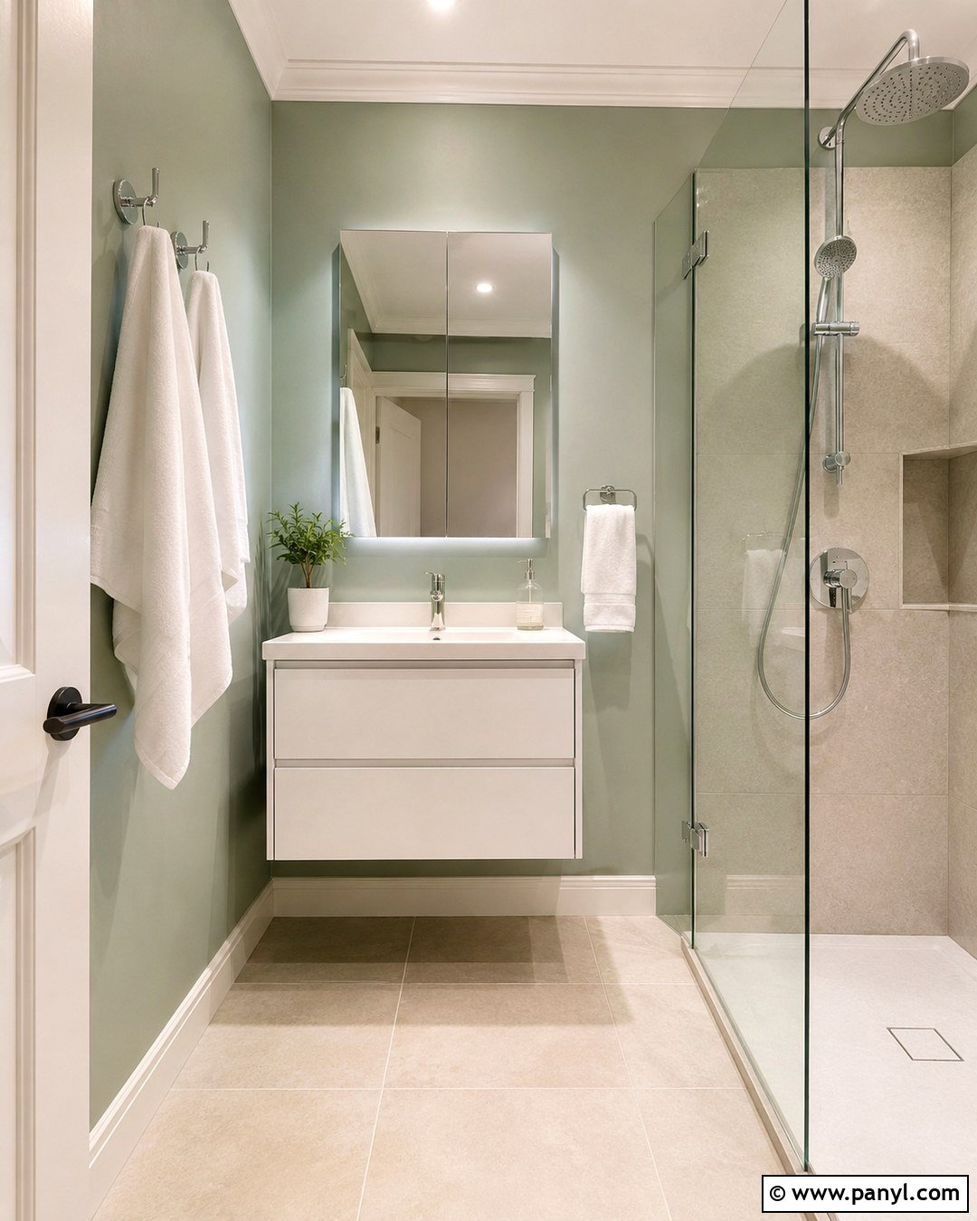 Light Sage Bathroom Walls In A Small Bathroom - 20 Light Sage Bathroom Walls
