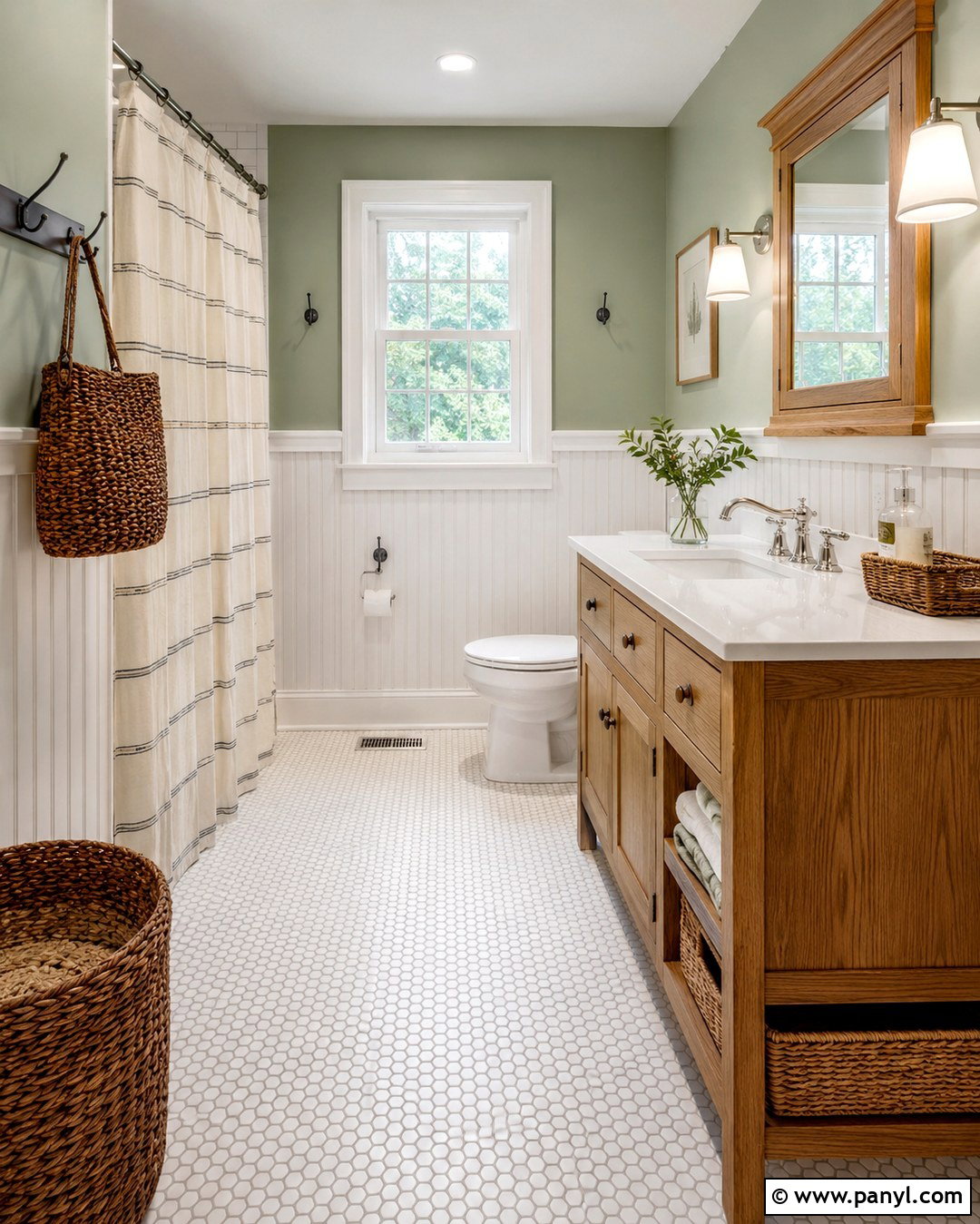 Light Sage Bathroom Walls With Beadboard - 20 Light Sage Bathroom Walls