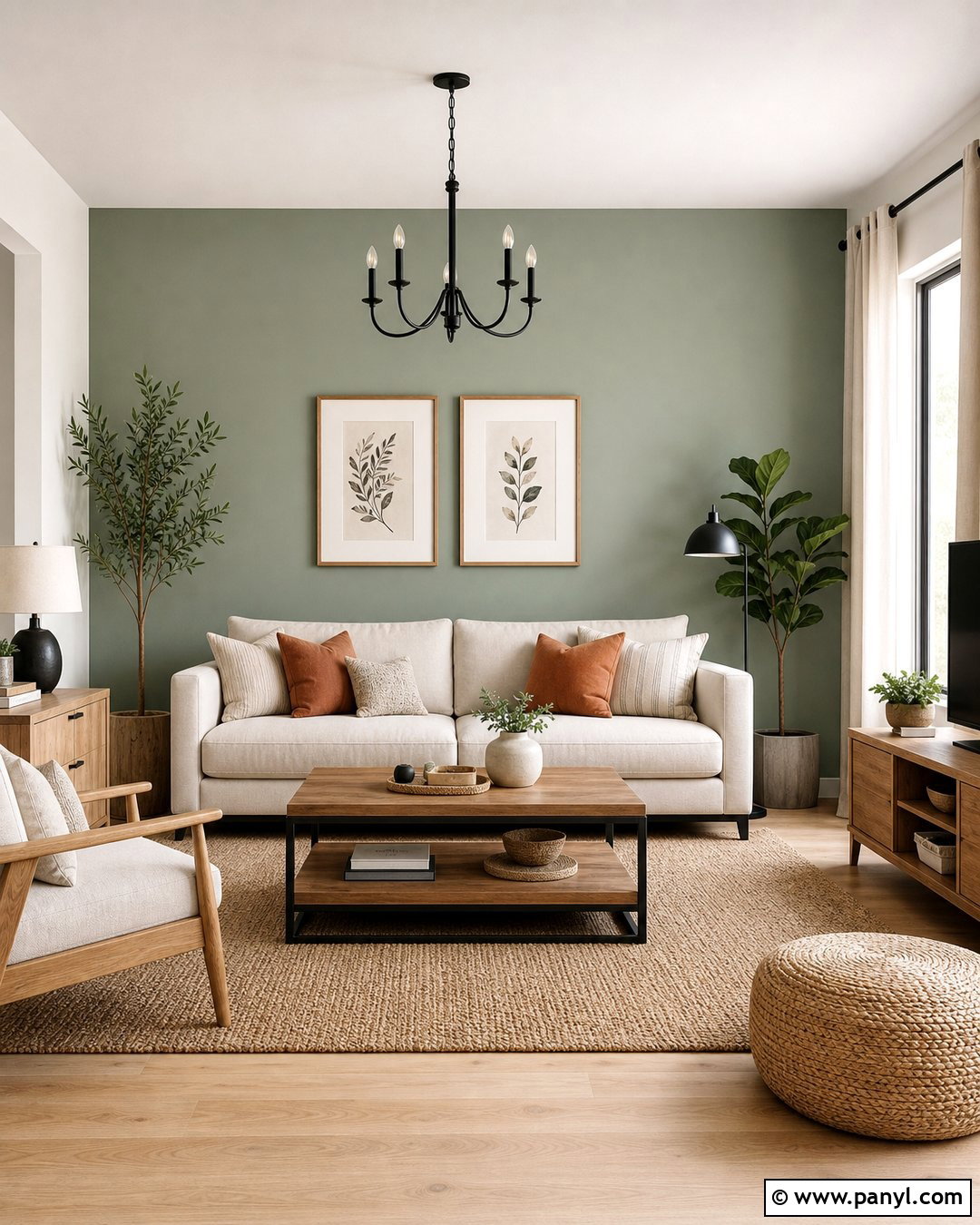 Light Sage Green Accent Wall - 25 Light Accent Wall Ideas
