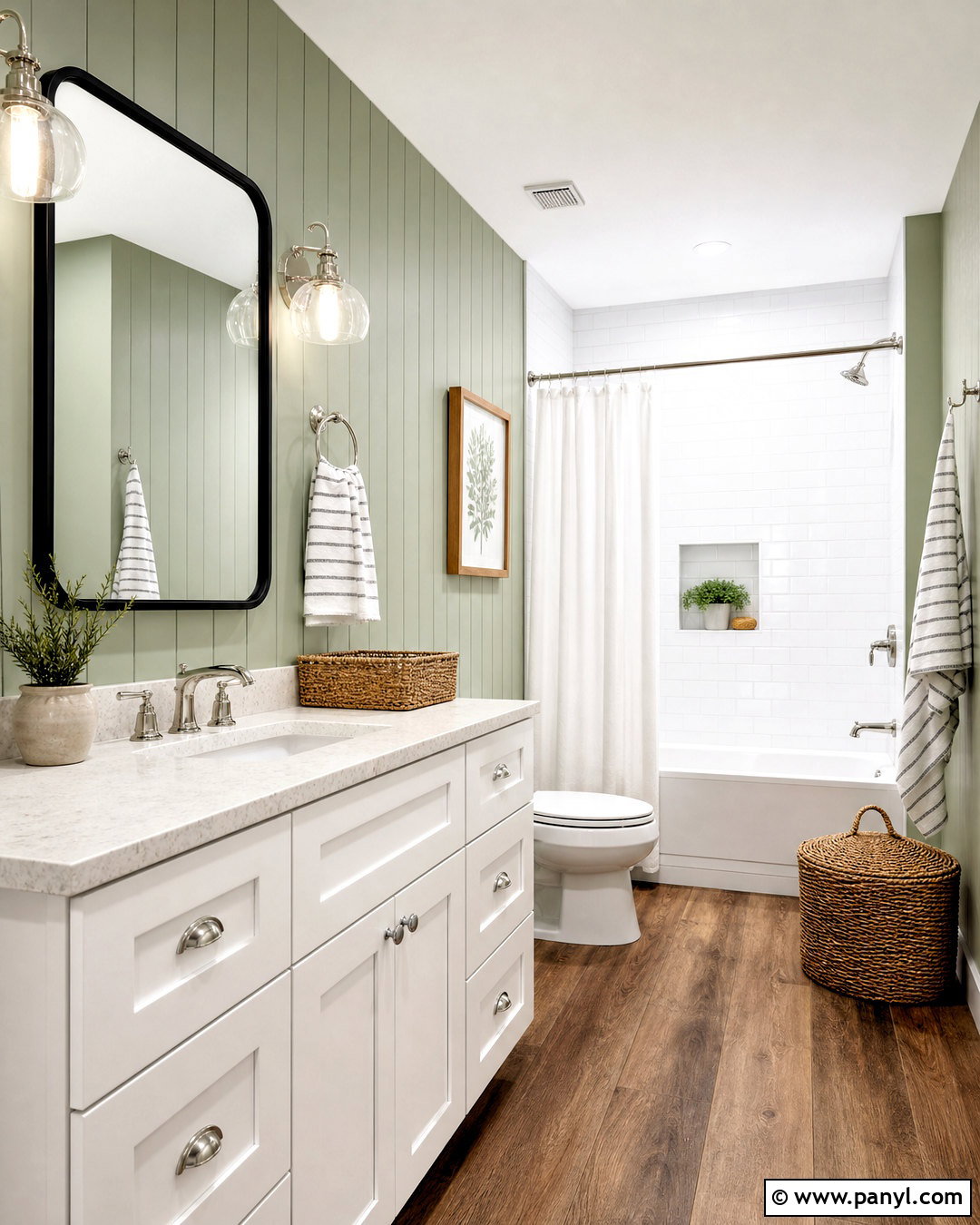 Light Sage Green Bathroom With Shiplap Walls - 20 light sage green bathroom ideas