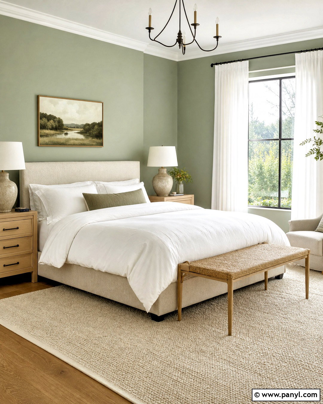Light Sage Green Bedroom Walls With White Bedding - 20 sage green bedroom walls