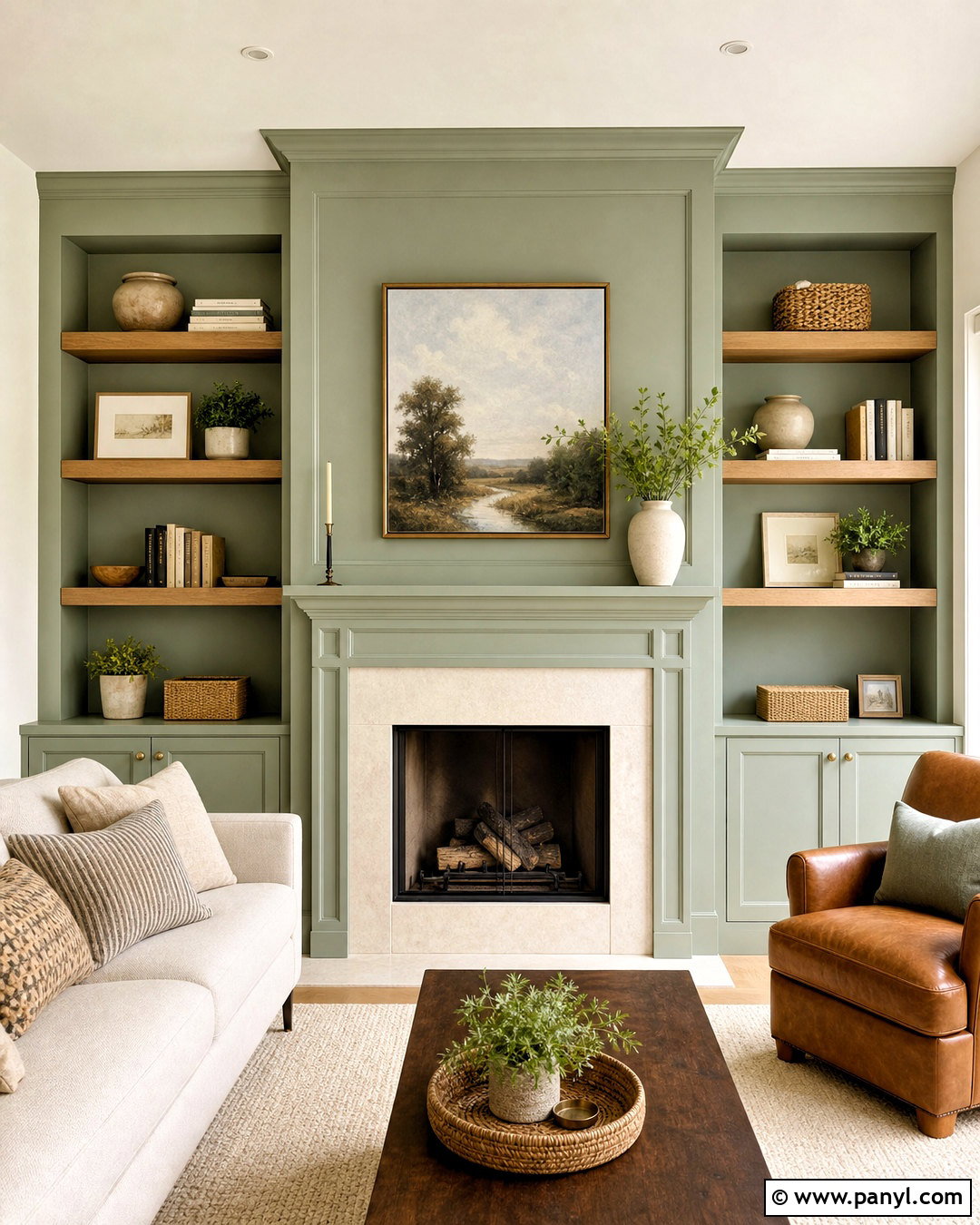 Light Sage Green Fireplace Wall - 20 light sage green paint ideas