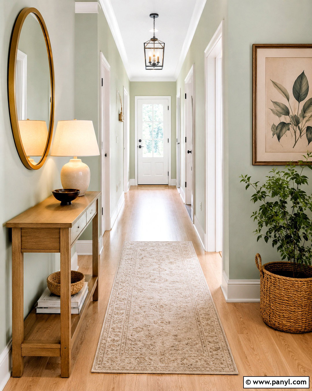 Light Sage Green Hallway - 20 light green hallway ideas