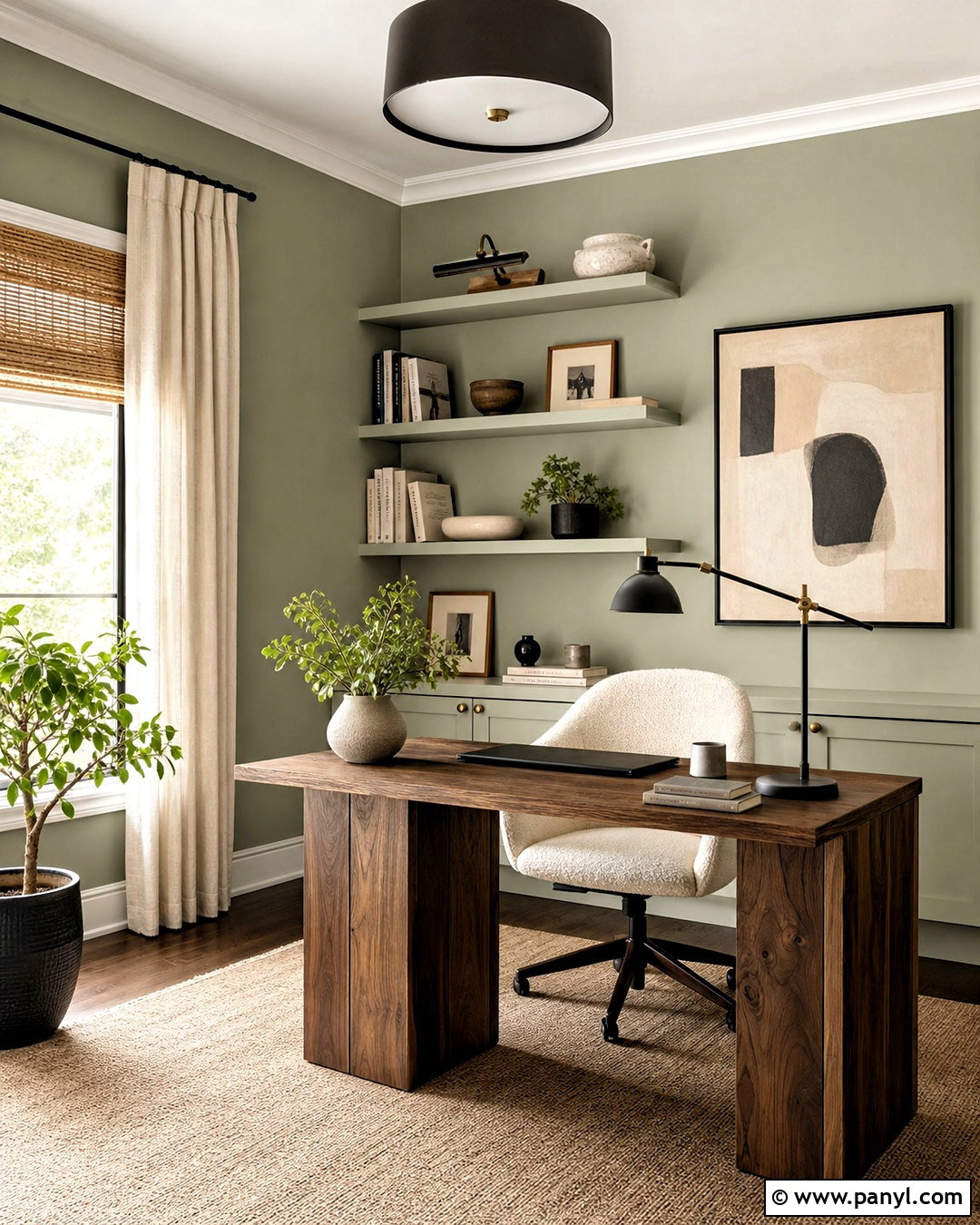 Light Sage Green Home Office - 20 light sage green paint ideas