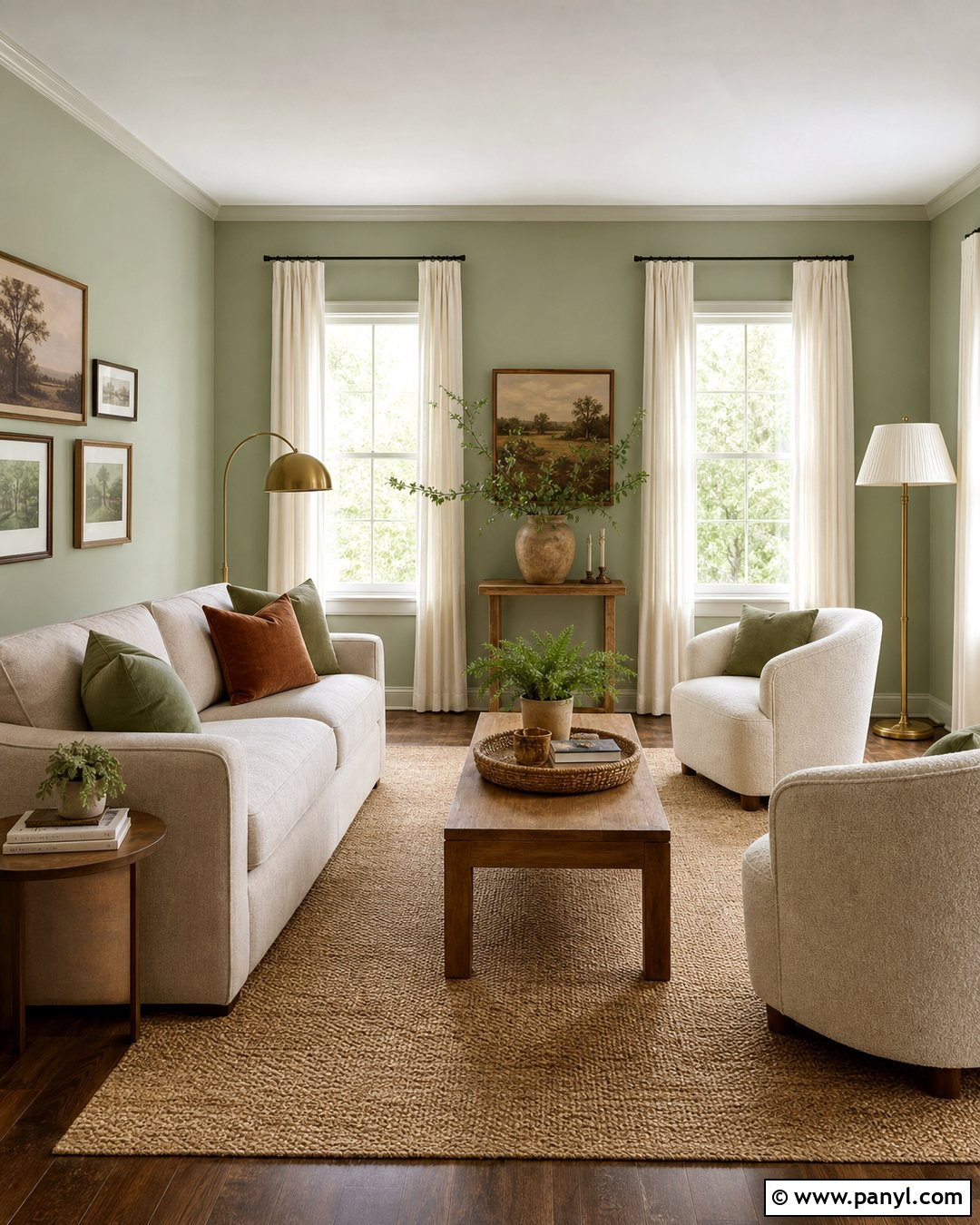 Light Sage Green Living Room - 30 light green wall color ideas