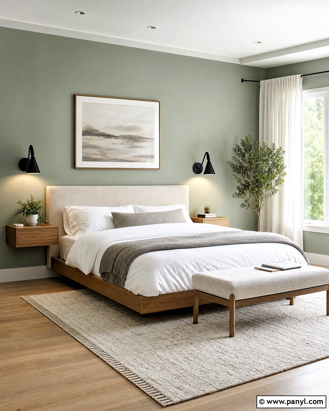 Light Sage Green Modern Bedroom - 20 light sage green paint ideas
