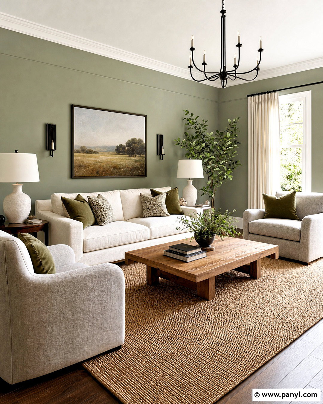 Light Sage Green Walls With Cream Furniture - 20 light green walls living room ideas