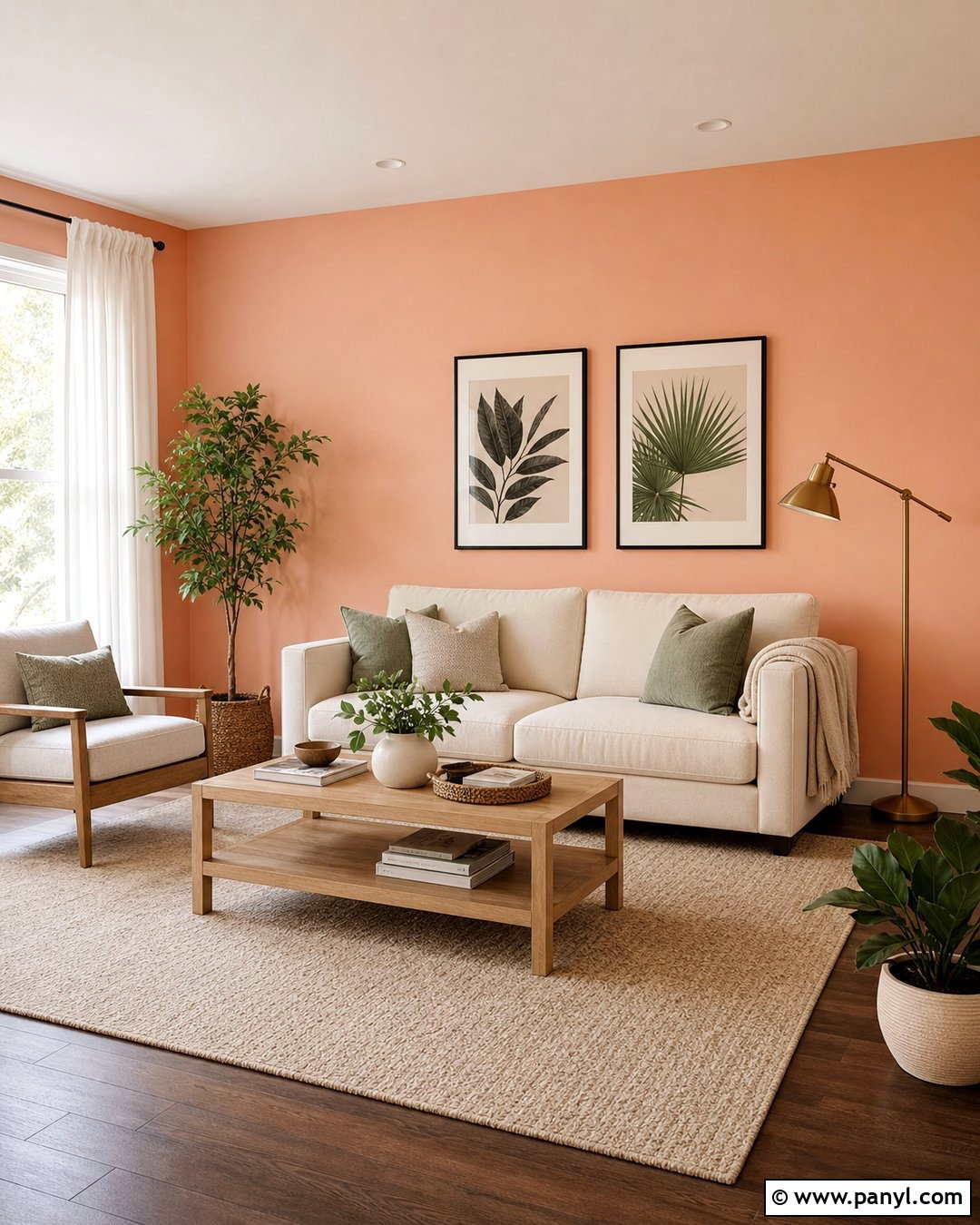 Light Salmon Living Room - 30 Salmon Wall Color Ideas