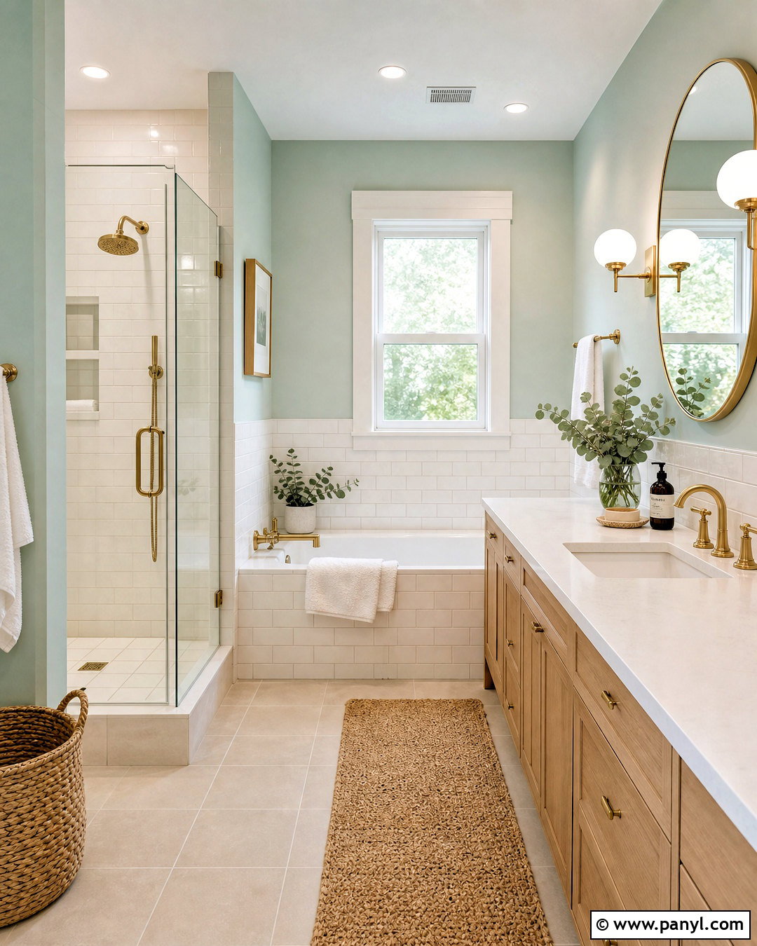 Light Seafoam Bathroom - 20 light room color ideas