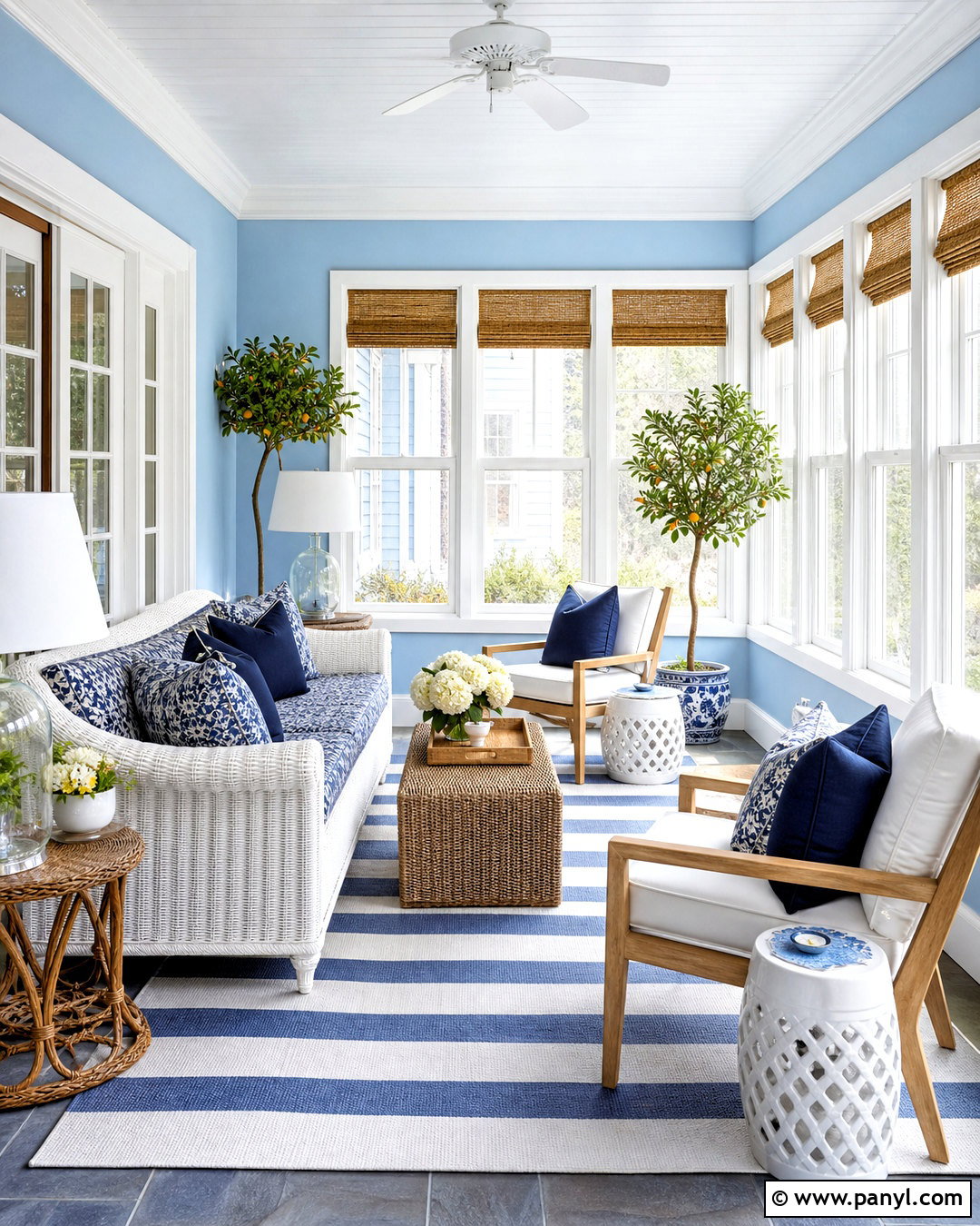 Light Sky Blue Sunroom Paint Color - 20 sunroom paint colors ideas