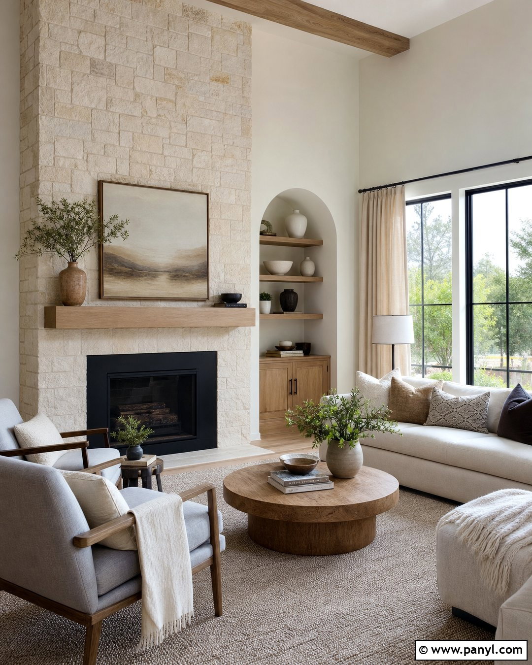 Light Stone Accent Wall - 25 Light Accent Wall Ideas