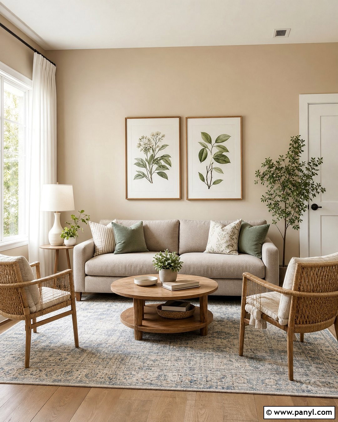 Light Tan Accent Wall Living Room - 30 Tan Accent Wall Ideas
