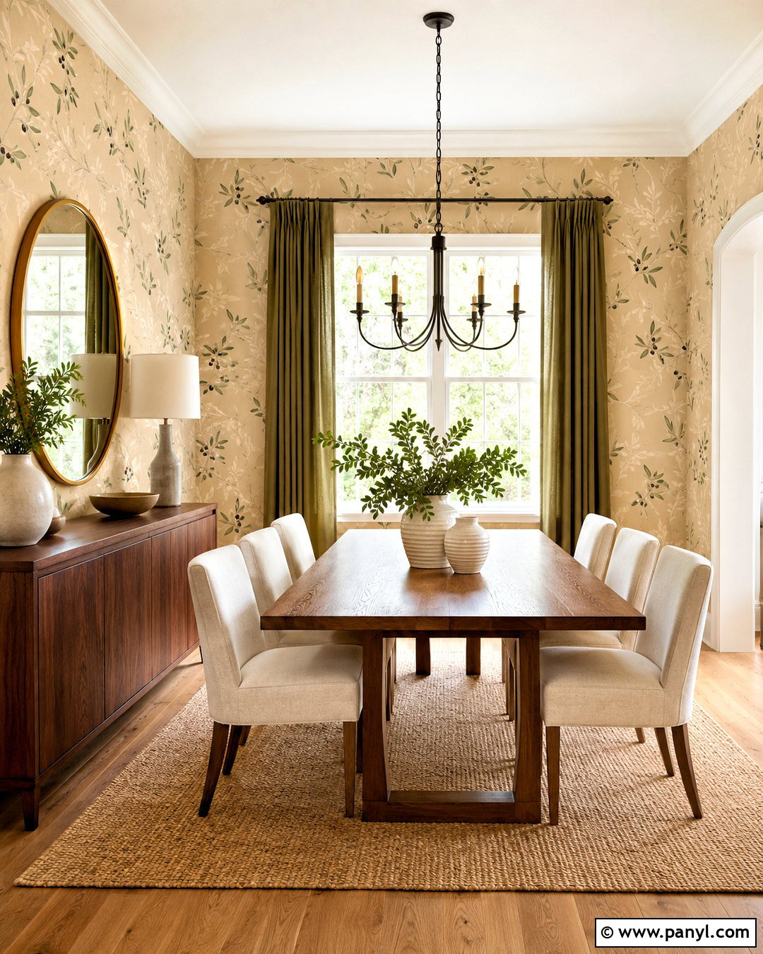 Light Tan Botanical Wallpaper Dining Room - 20 light tan wallpaper ideas