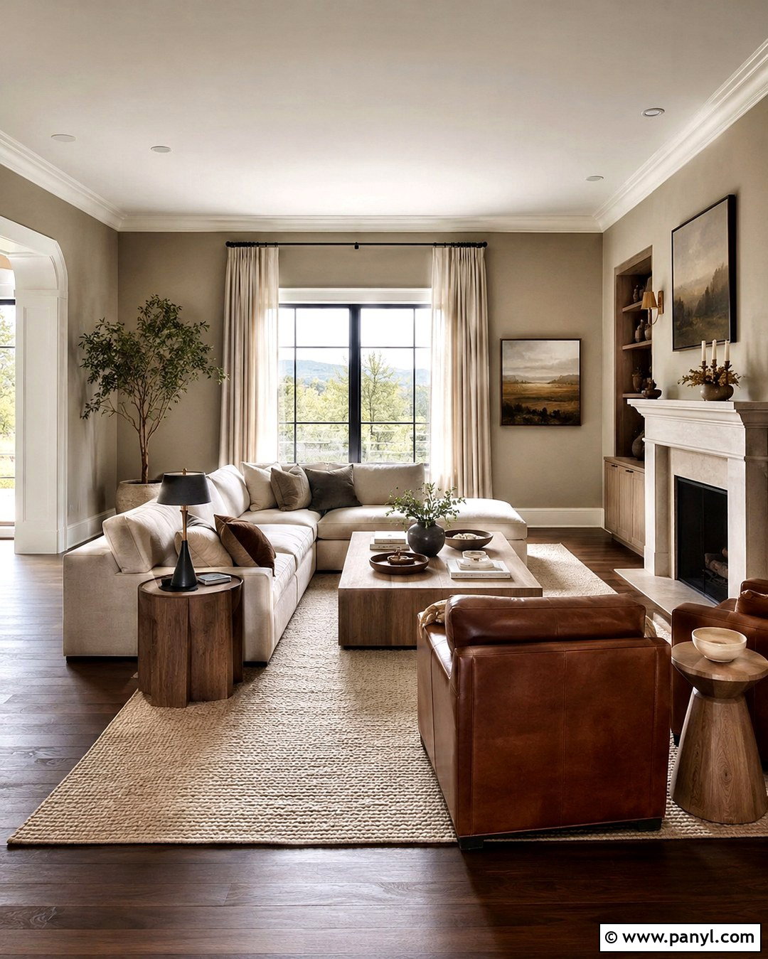 Light Taupe Brown Living Room - 20 Taupe Brown Wall Paint Ideas