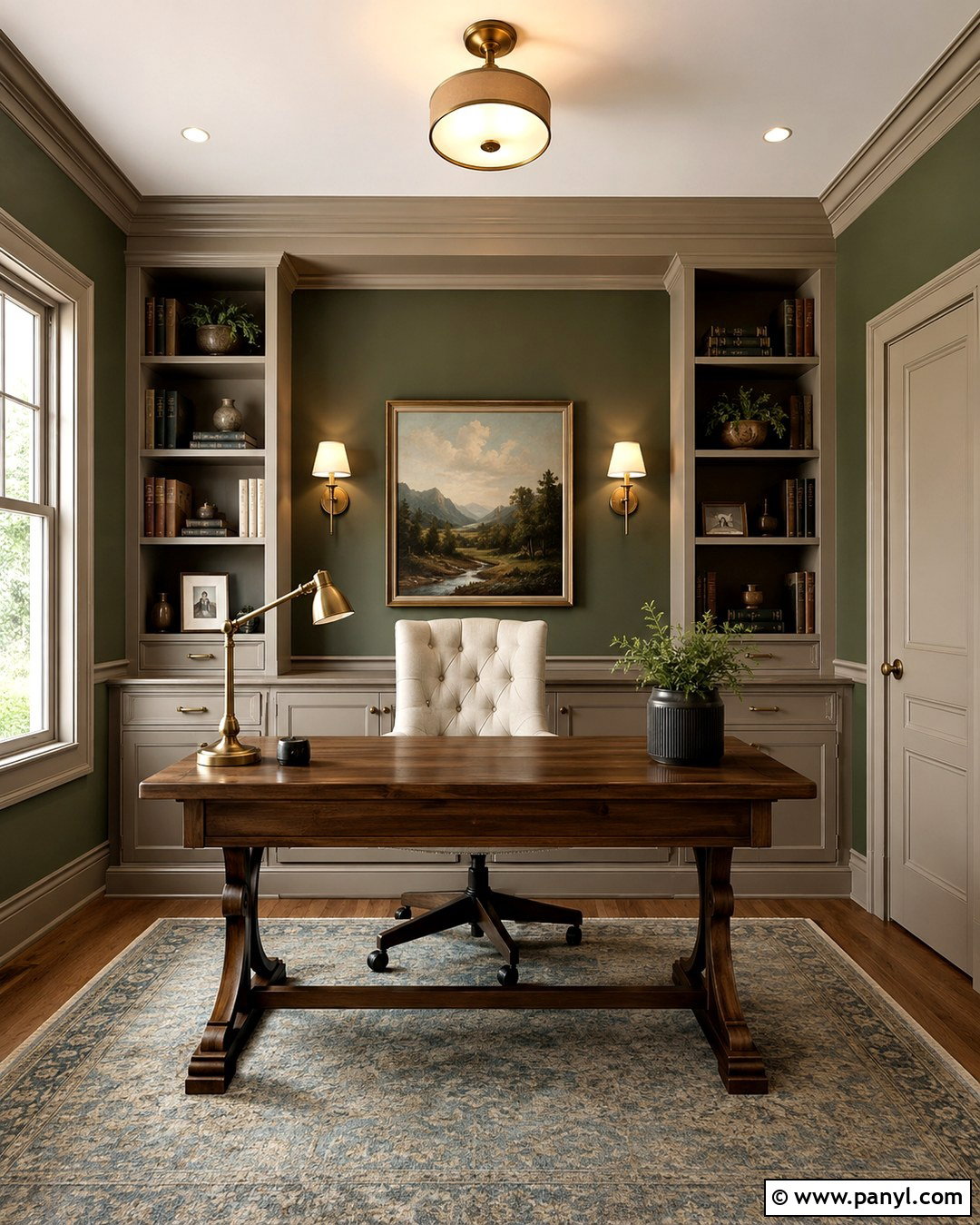 Light Taupe Trim With Green Walls - 20 Trim Colors For Green Walls