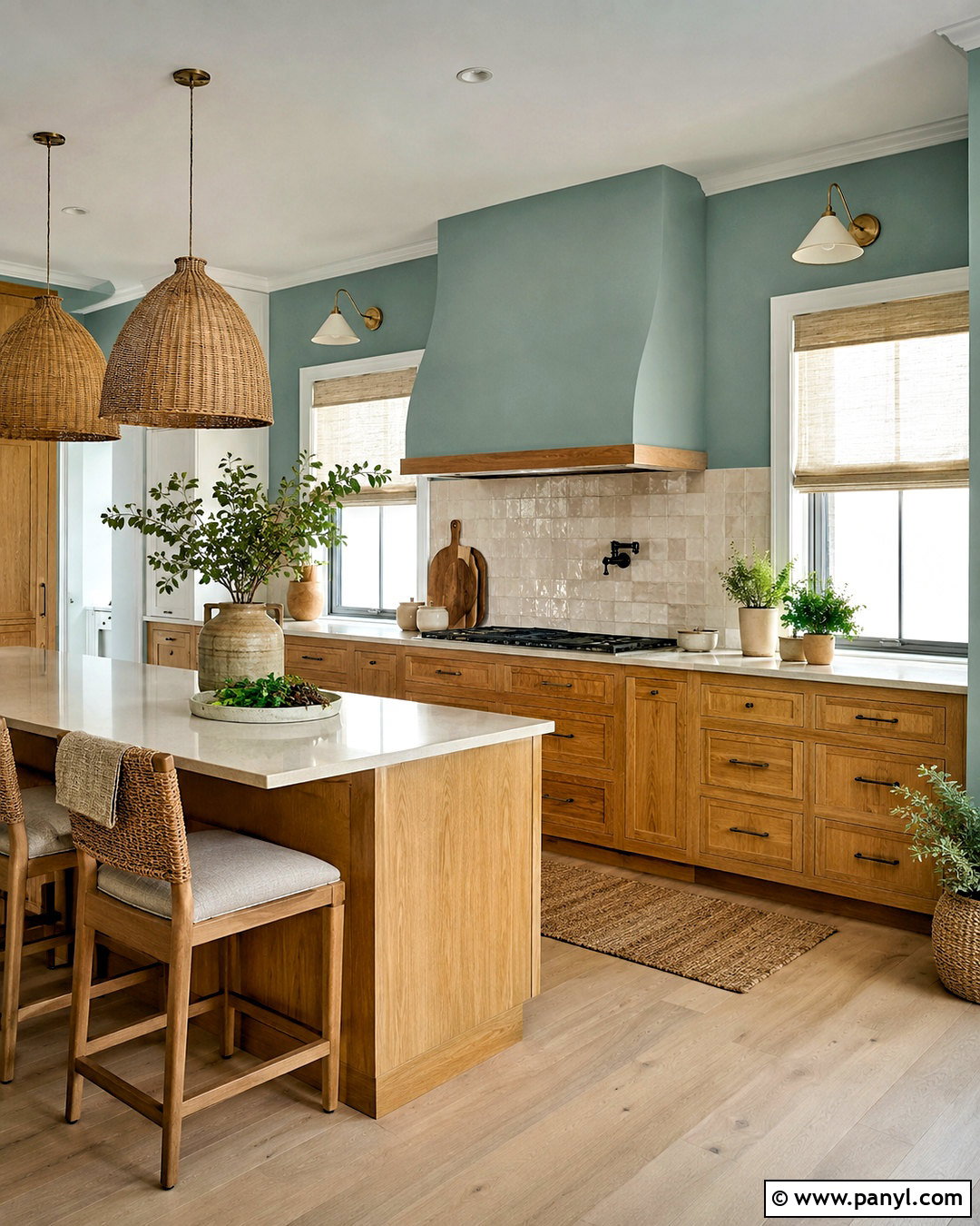 Light Teal Kitchen Walls With Oak Cabinets - 35 teal kitchen walls