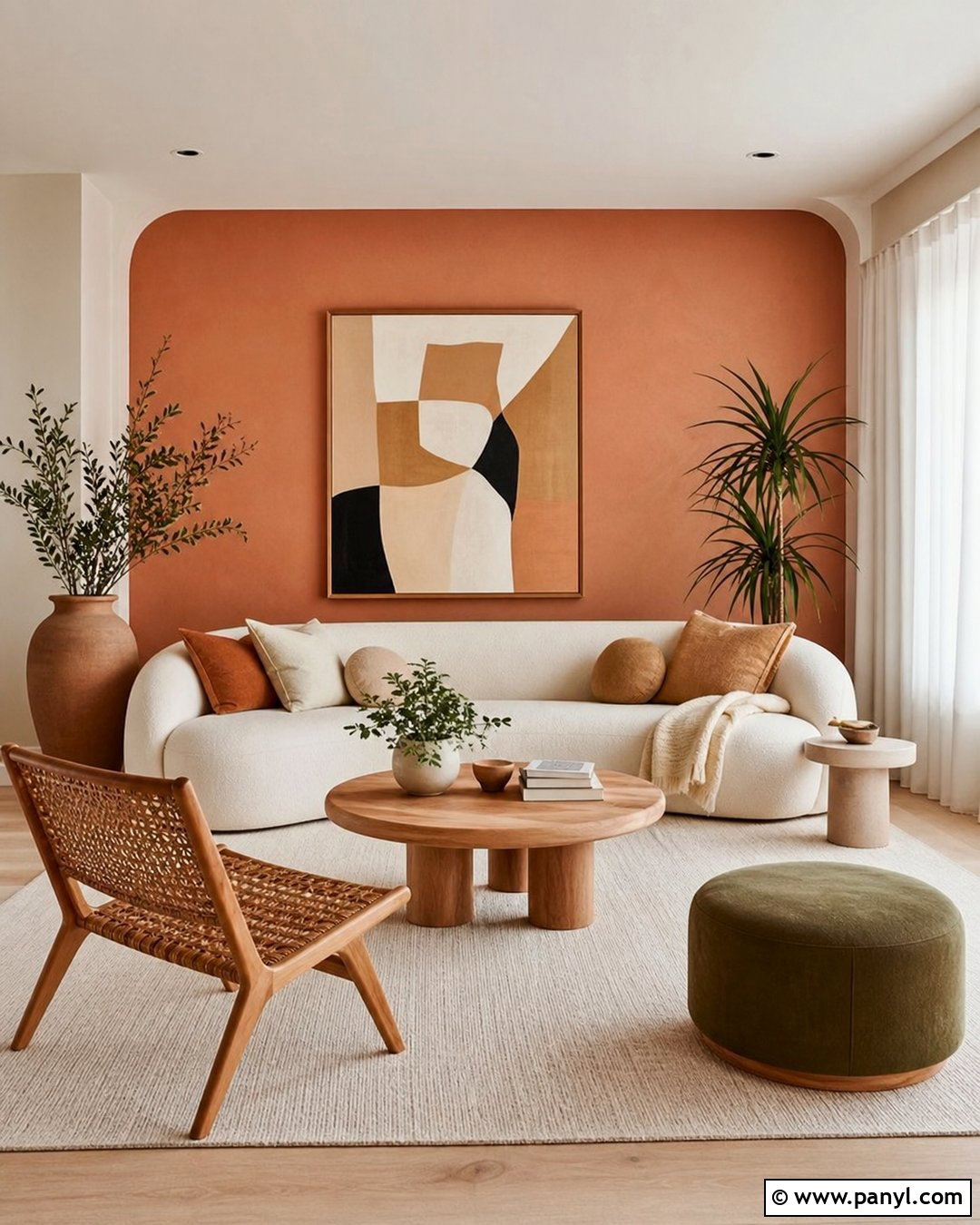 Light Terracotta Accent Wall - 25 Light Accent Wall Ideas