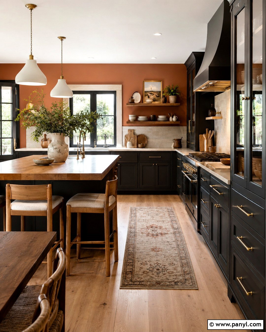 Light Terracotta Kitchen Walls With Black Cabinets - 20 Light Terracotta Kitchen Walls