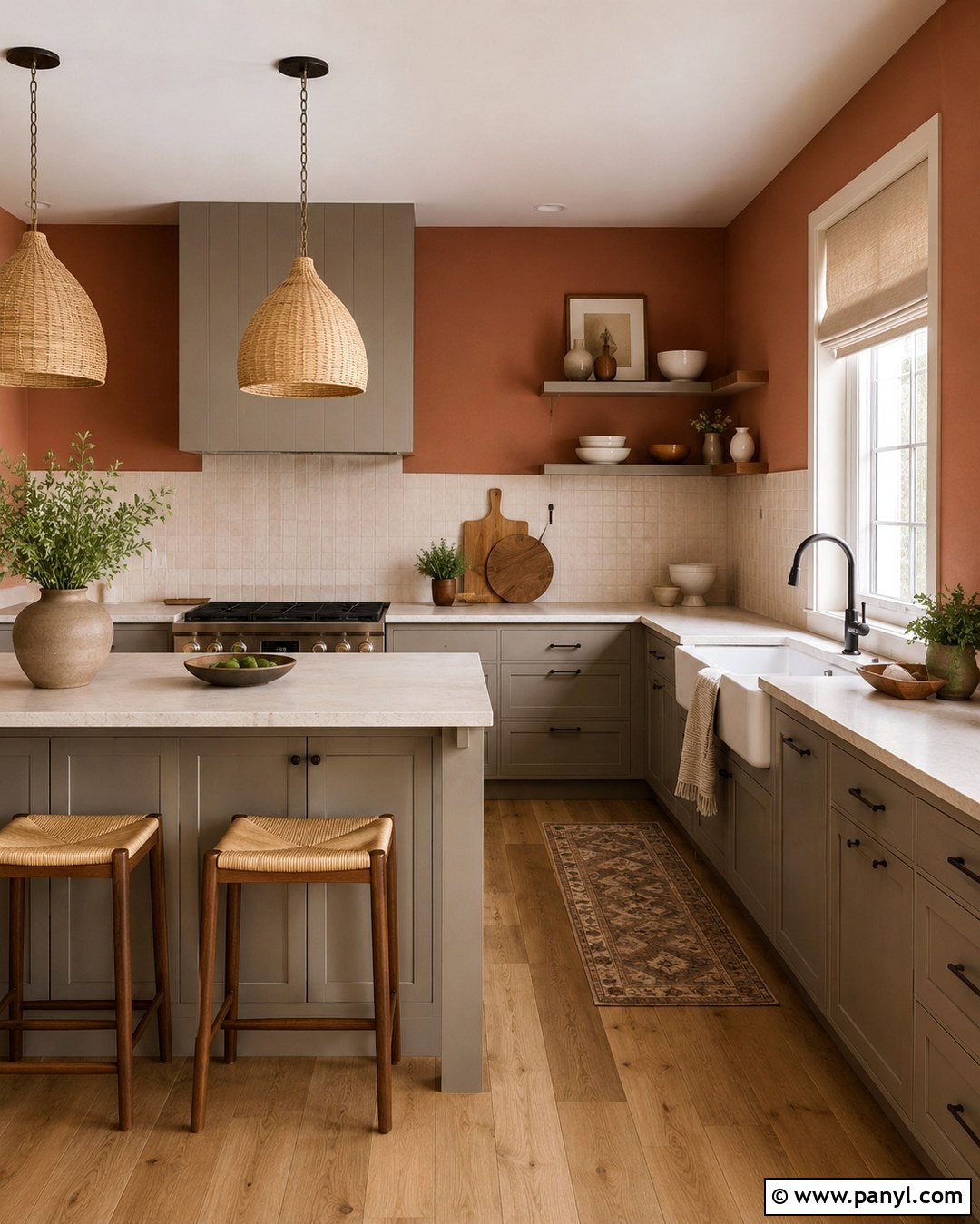 Light Terracotta Kitchen Walls With Gray Cabinets - 20 Light Terracotta Kitchen Walls
