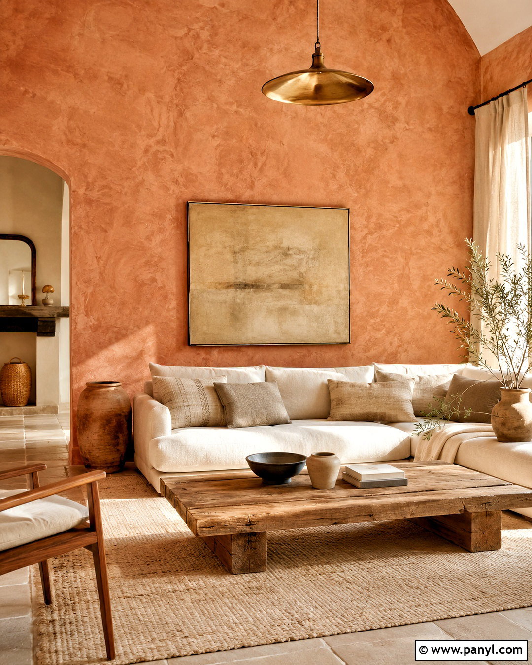 Light Terracotta Limewash Walls - 40 Light Terracotta Walls