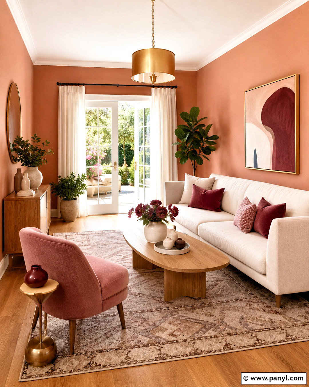 Light Terracotta Walls With Blush Pink Decor - 40 Light Terracotta Walls
