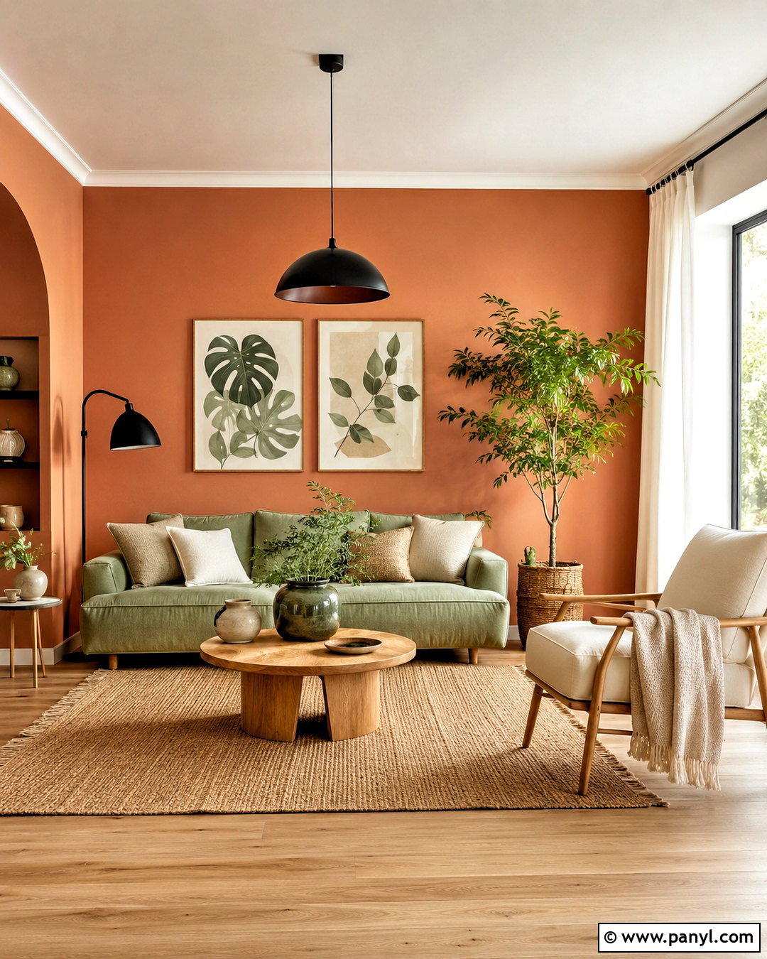 Light Terracotta Walls With Sage Green Decor - 40 Light Terracotta Walls
