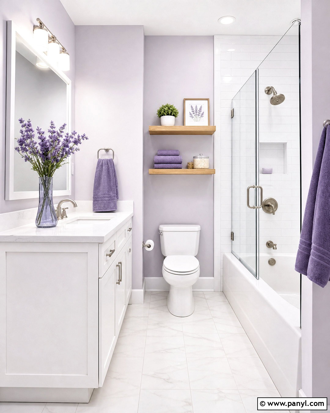 Light Violet And White Bathroom - 20 violet bathroom ideas