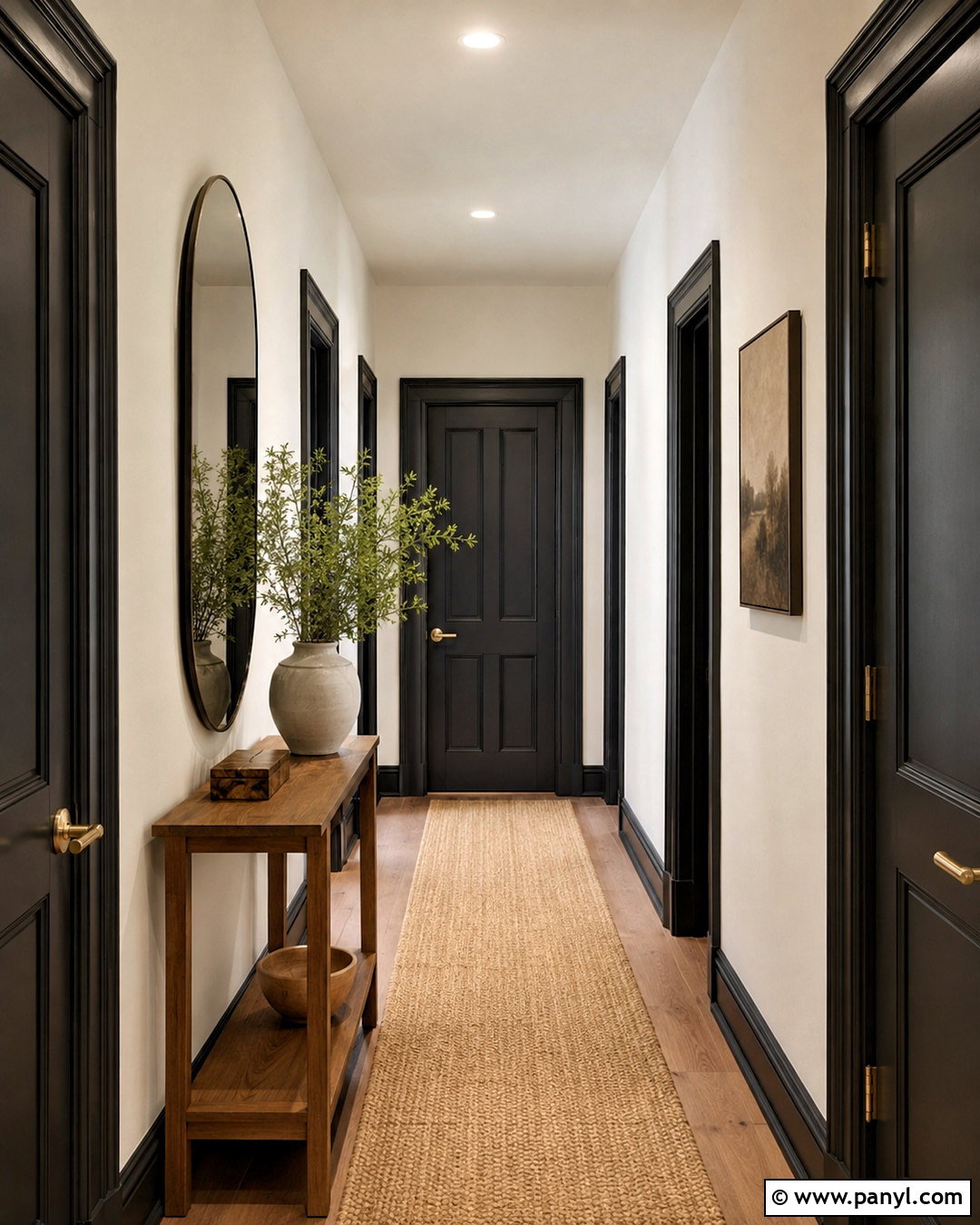 Light Walls With Dark Doors And Trim - 40 light walls darker trim ideas