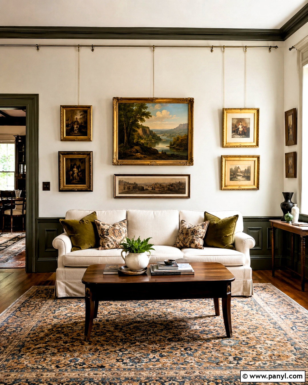 Light Walls With Dark Picture Rail - 40 light walls darker trim ideas