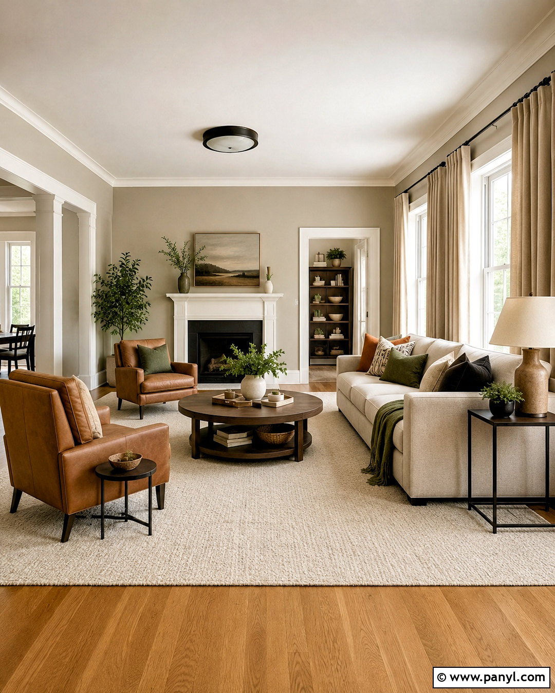 Light Warm Greige Living Room - 20 Wall Color Greige Ideas