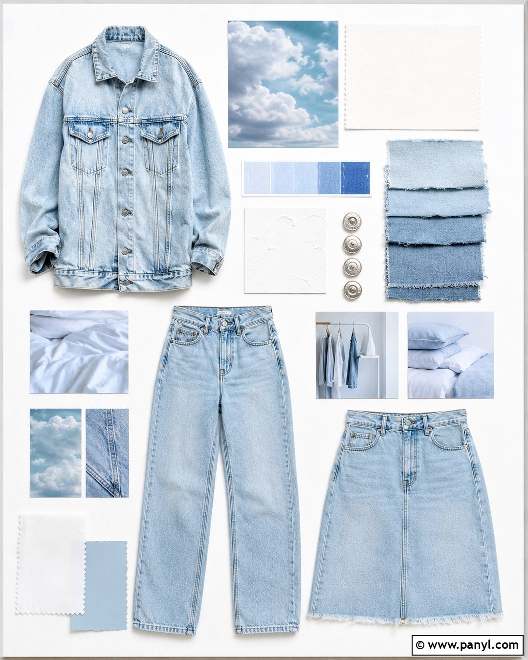 Light Wash Denim Board - 20 denim inspiration board ideas