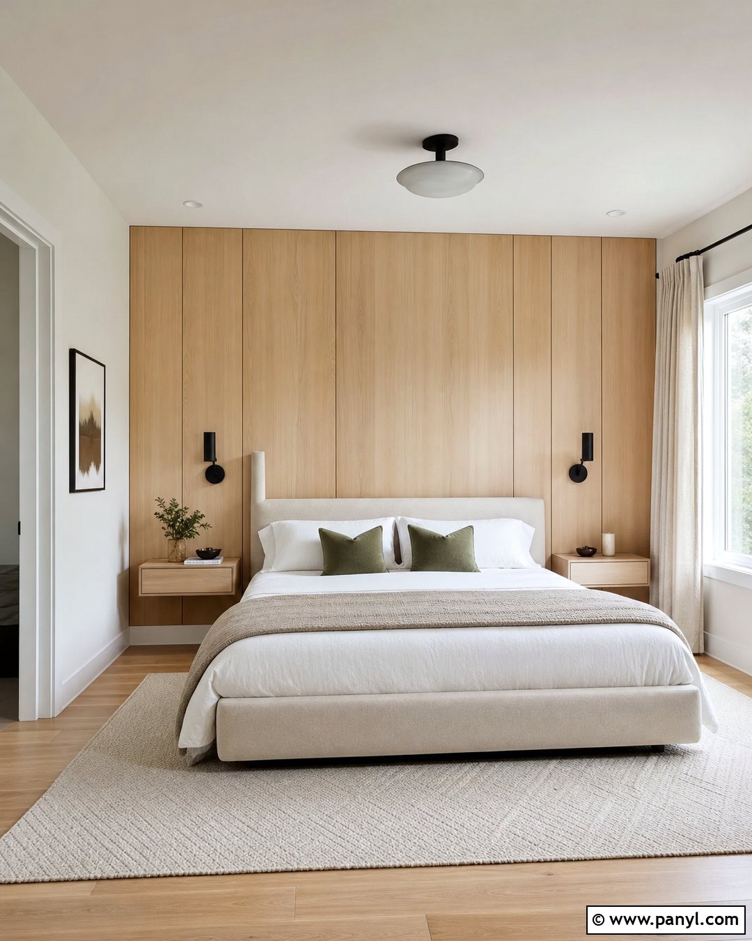Light Wood Panel Accent Wall - 25 Light Accent Wall Ideas