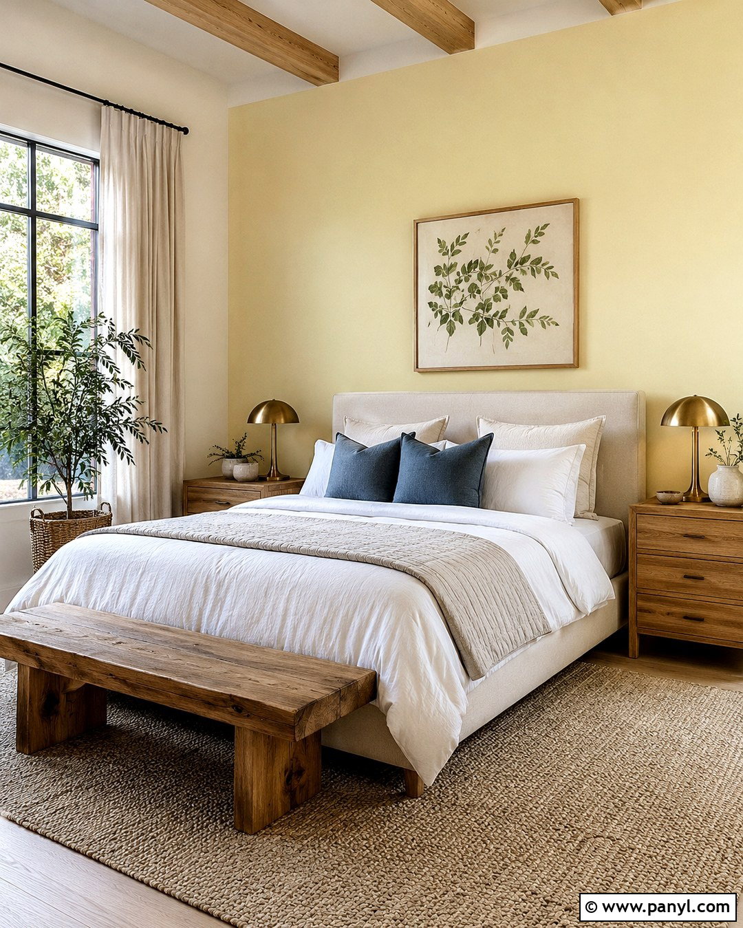 Light Yellow Accent Wall Bedroom - 20 Light Yellow Accent Wall Ideas