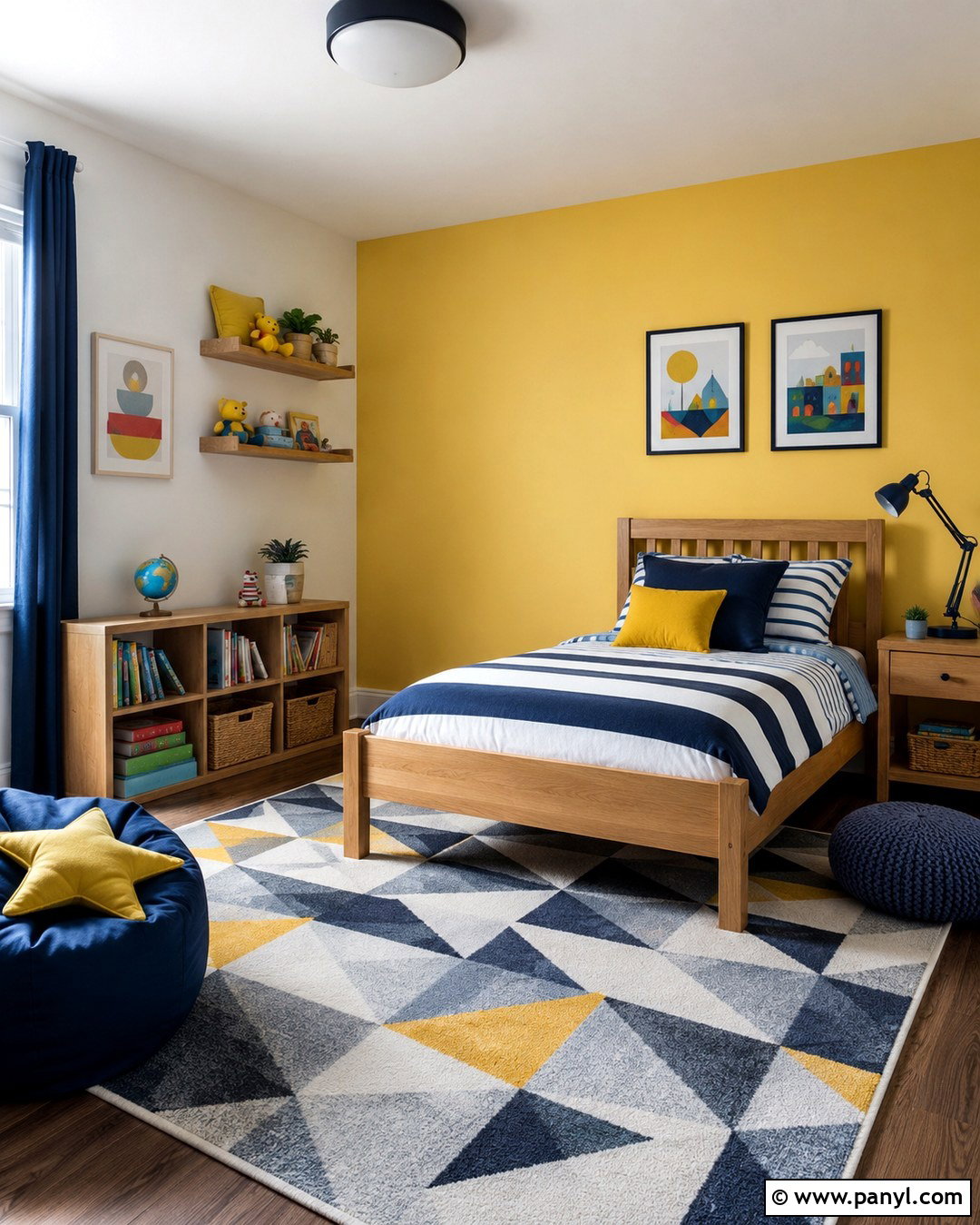 Light Yellow Accent Wall Kids Bedroom - 20 Light Yellow Accent Wall Ideas