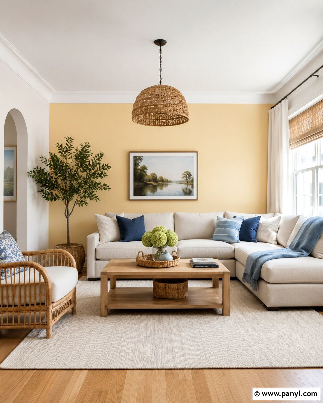 Light Yellow Accent Wall Living Room - 20 Light Yellow Accent Wall Ideas