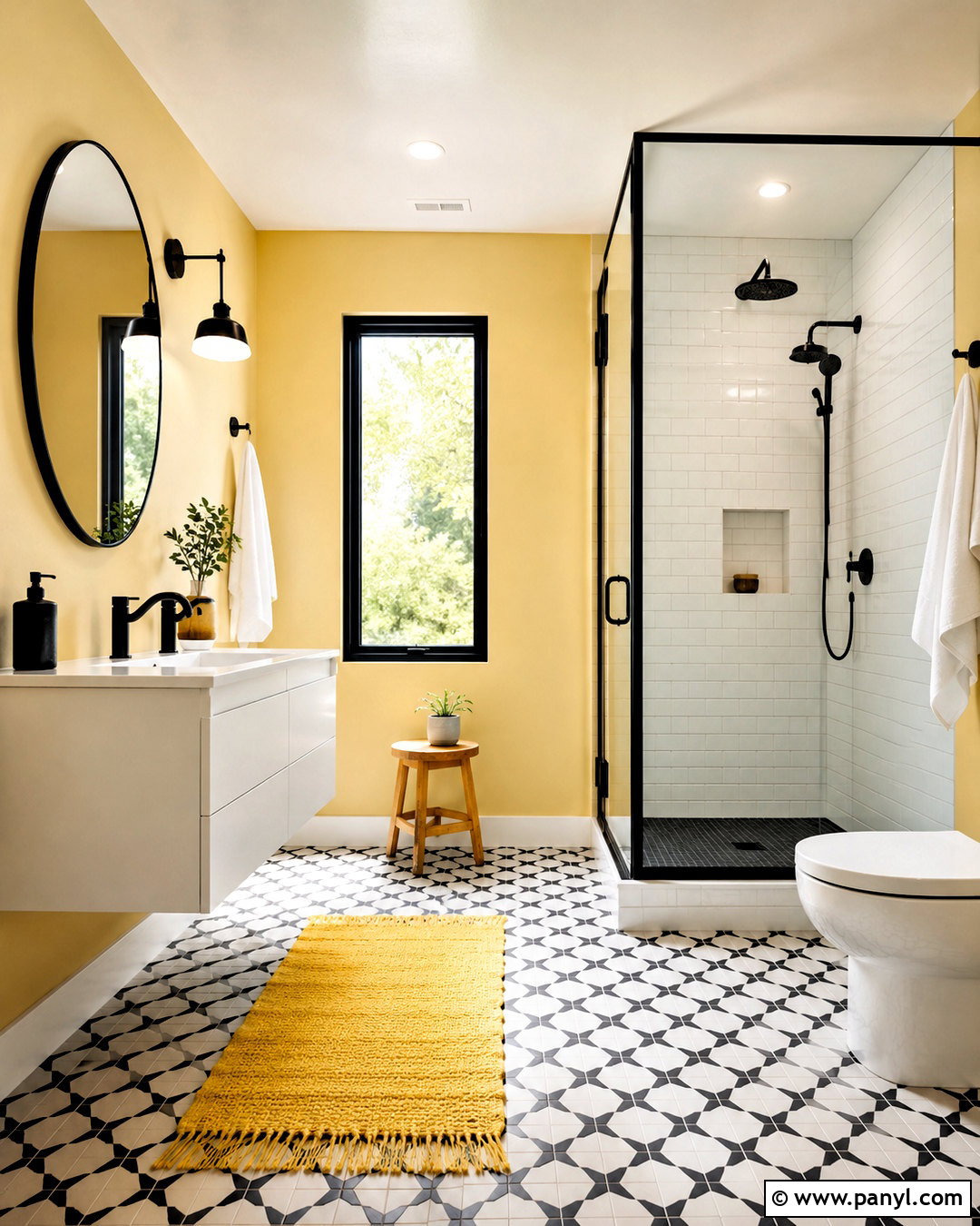 Light Yellow And Black Bathroom - 20 light yellow bathroom ideas