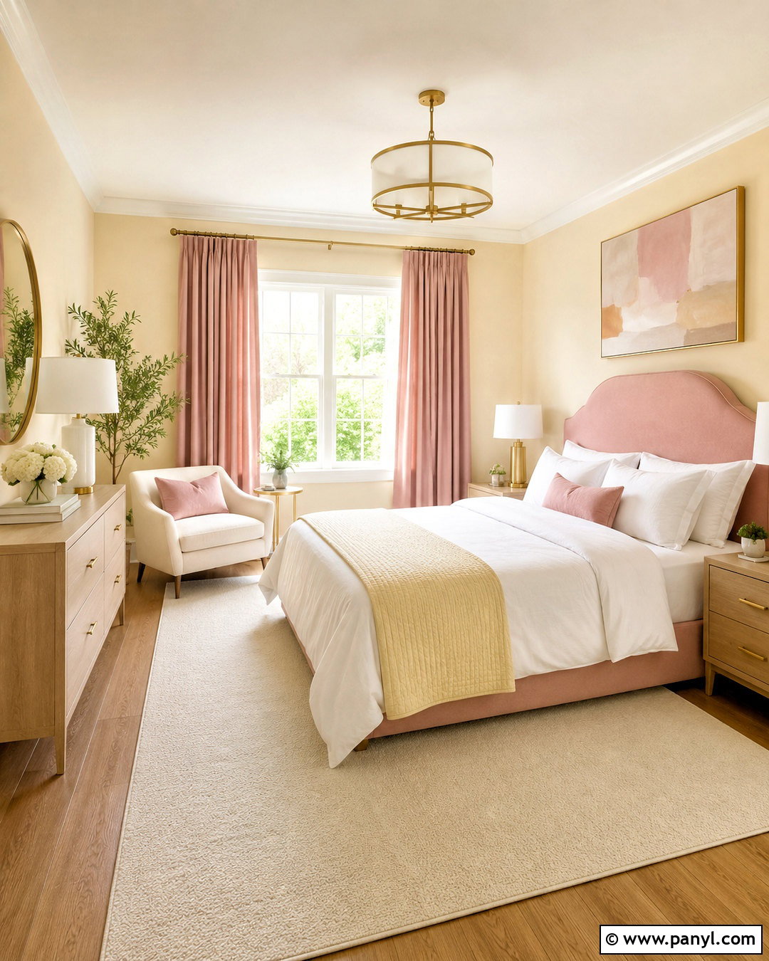 Light Yellow And Blush Pink Bedroom - 20 light yellow bedrooms
