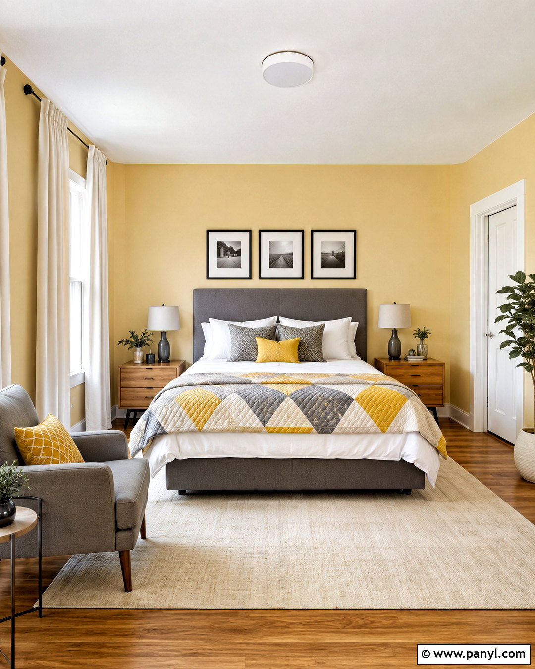 Light Yellow And Gray Bedroom - 20 light yellow bedrooms