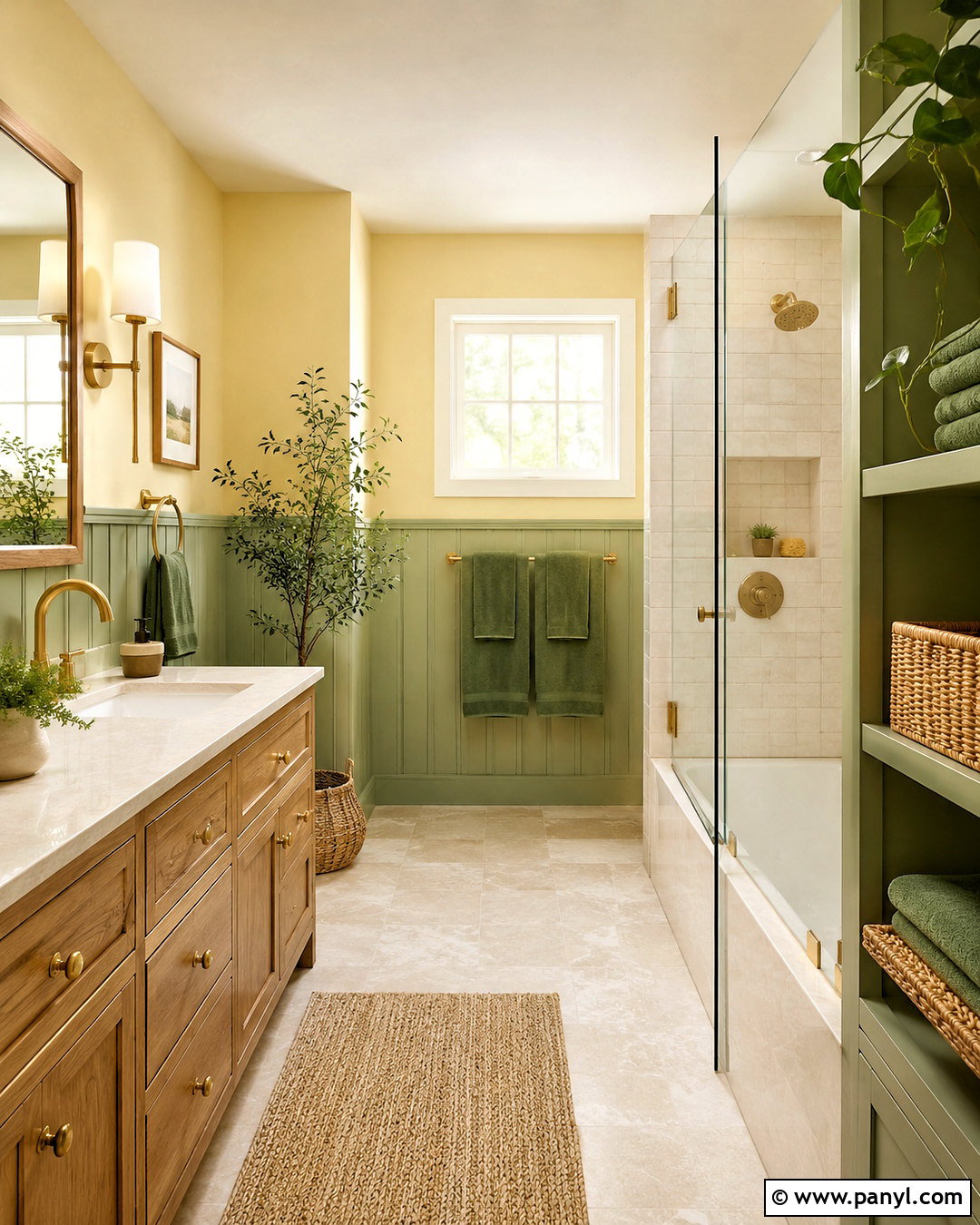 Light Yellow And Sage Green Bathroom - 20 light yellow bathroom ideas