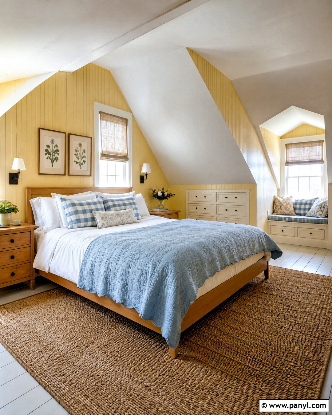 Light Yellow Attic Bedroom - 20 light yellow room ideas