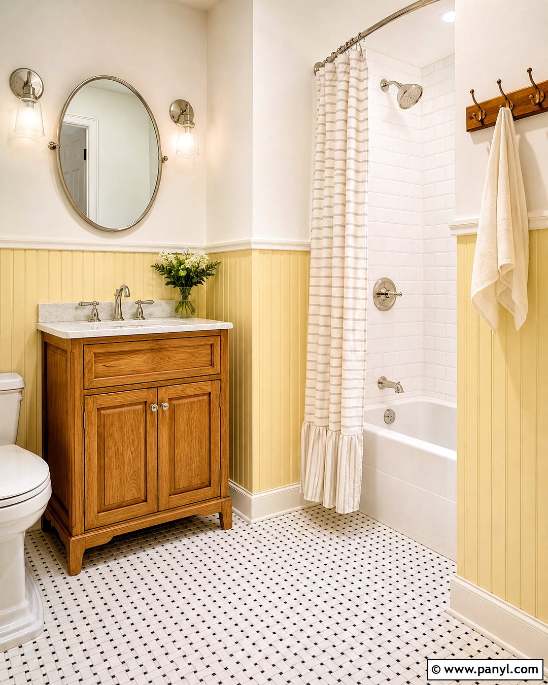 Light Yellow Beadboard Bathroom - 20 light yellow bathroom ideas