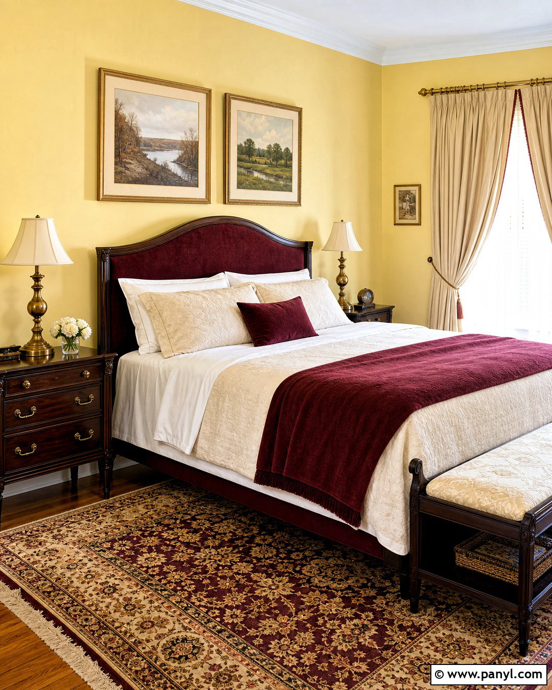 Light Yellow Bedroom Walls With Burgundy - 20 light yellow bedroom walls