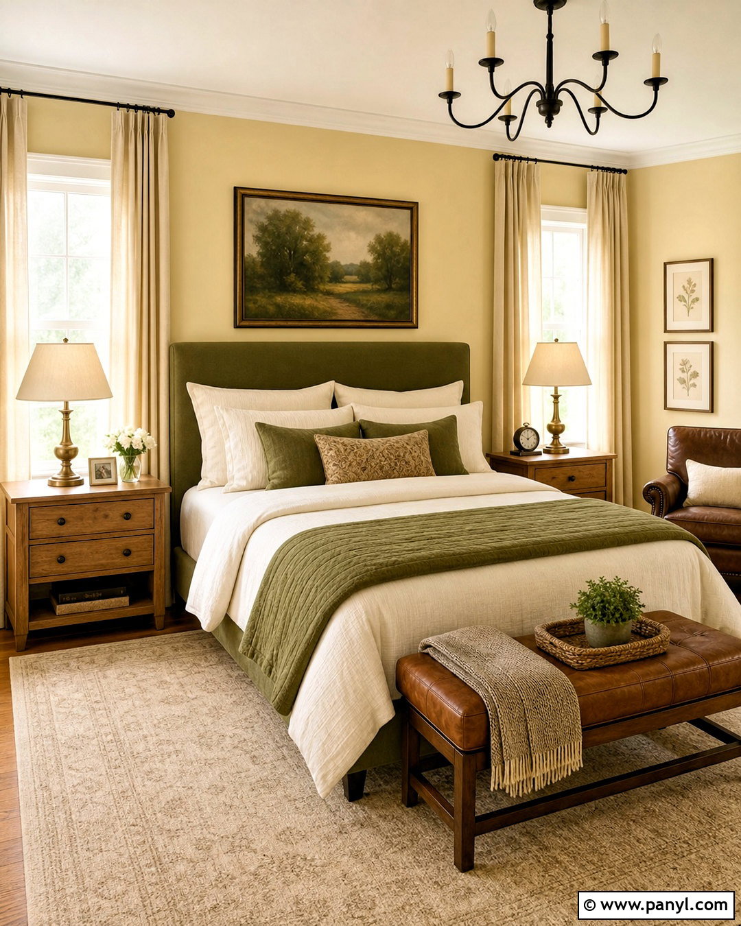 Light Yellow Bedroom Walls With Olive Green - 20 light yellow bedroom walls